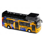Kovový autobus s otvárateľnýmí dverami zelený